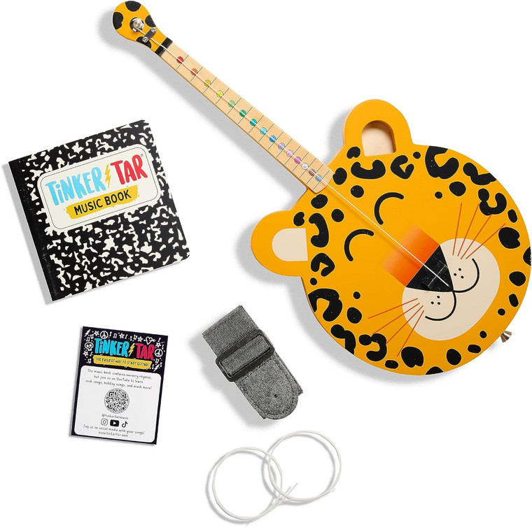 Tinkertar - Leopard Guitar - 1 Stringed Guitar for Kids: Intro to Music