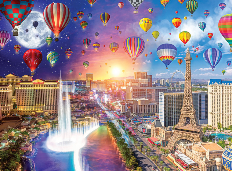 Night & Day: Vegas Balloon Show 1000 Piece Puzzle