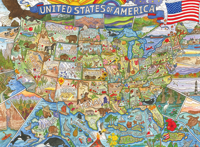 Colorful Country 1000 Piece Puzzle