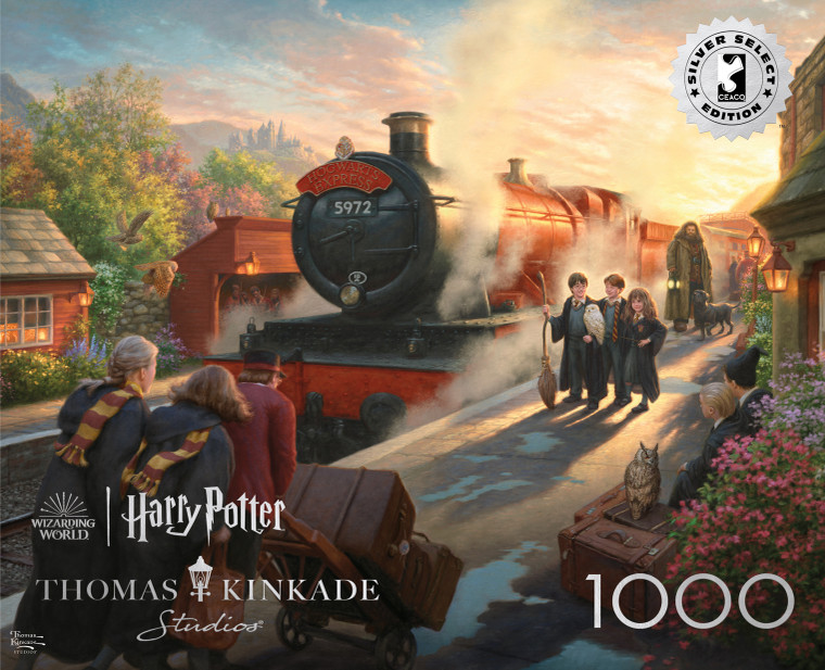 Hogwart's Express 1000 Piece Puzzle (Silver Select Edition) - Giftable Package With Silver Foil Accents