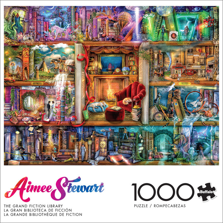 Buffalo Games fans - there is a new release!!! The Grand Fiction Library is now available in 1,000 pieces from Buffalo Games! Roam the shelves and dive into the stories told in
