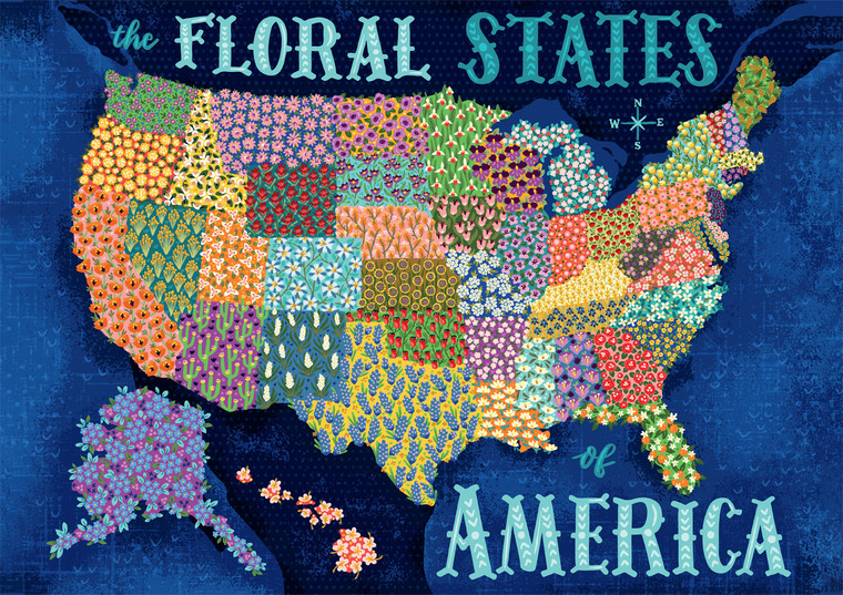 The Floral States of America 300 Piece Puzzle