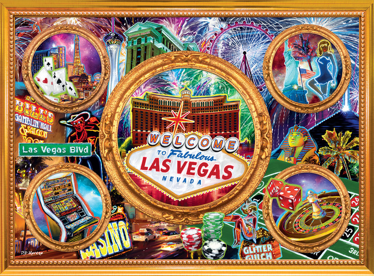 Classic Collage: Las Vegas Collage 1000 Piece Puzzle