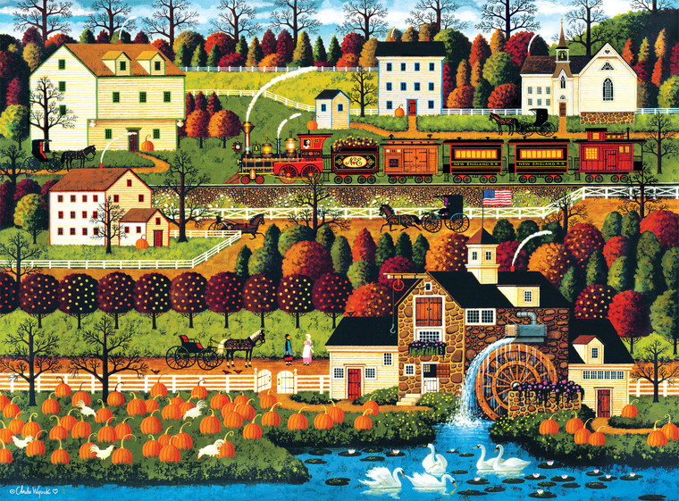 Charles Wysocki: Honey Pumpkin Valley 1000 Piece Puzzle