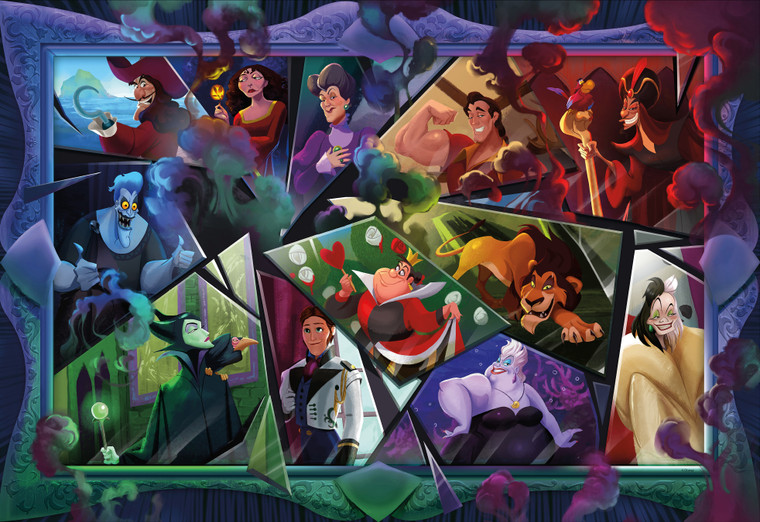 Ceaco Disney Silver Select: Villains Broken Glass 2000 Piece Puzzle