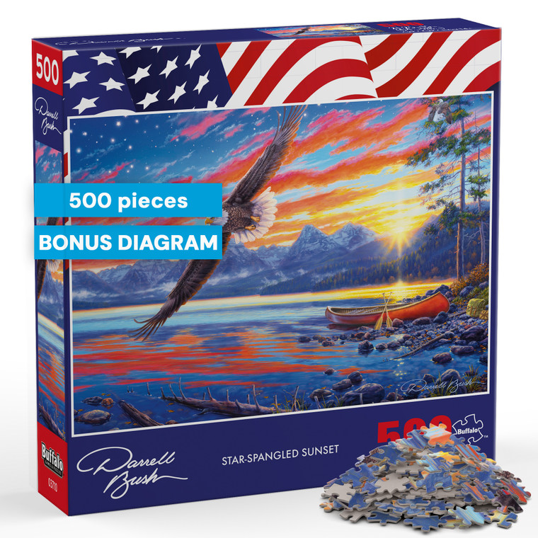 AMERICANA: Star-Spangled Sunset 500 Piece Puzzle