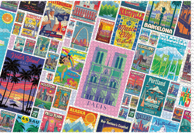 Vintage Posters 2000 Piece Puzzle