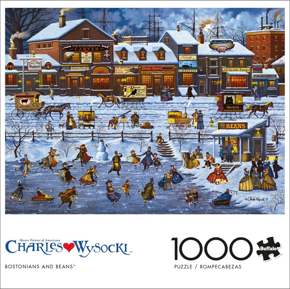 Charles Wysocki Bostonians and Beans 1000 Piece Jigsaw Puzzle