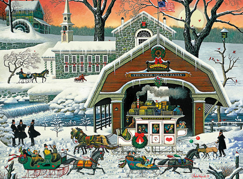 Charles Wysocki Twas' the Twilight Before Christmas 1000 Piece