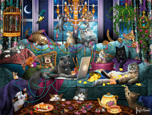 Cats Quarantine Cats 750 Piece Jigsaw Puzzle