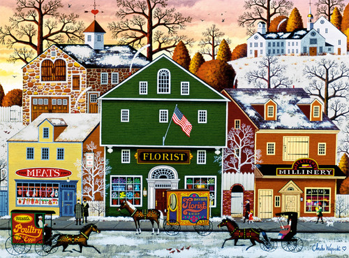 Charles Wysocki Meats, Flowers, Hats 1000 Piece Jigsaw Puzzle