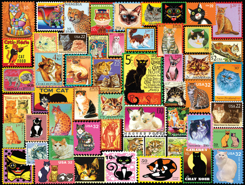 Dog Stamps Collage 500-Piece Jigsaw Puzzle
