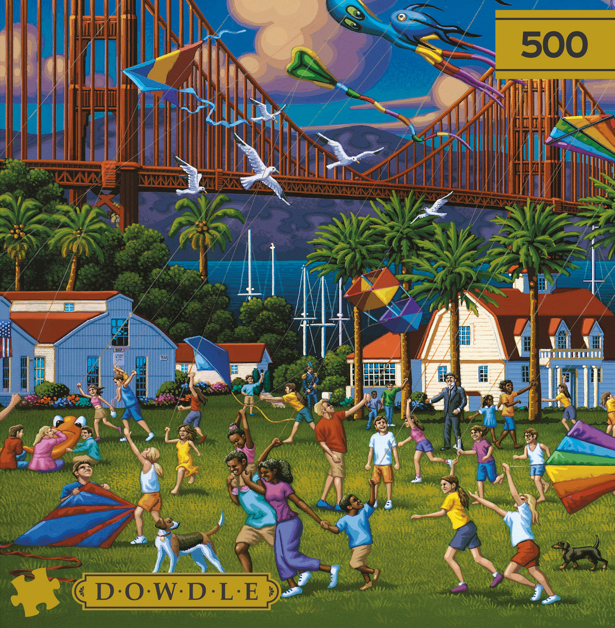 Gold: Eric Dowdle: Golden Gate Bridge 500 Piece Puzzle  (Premium Giftable Gold Box)
