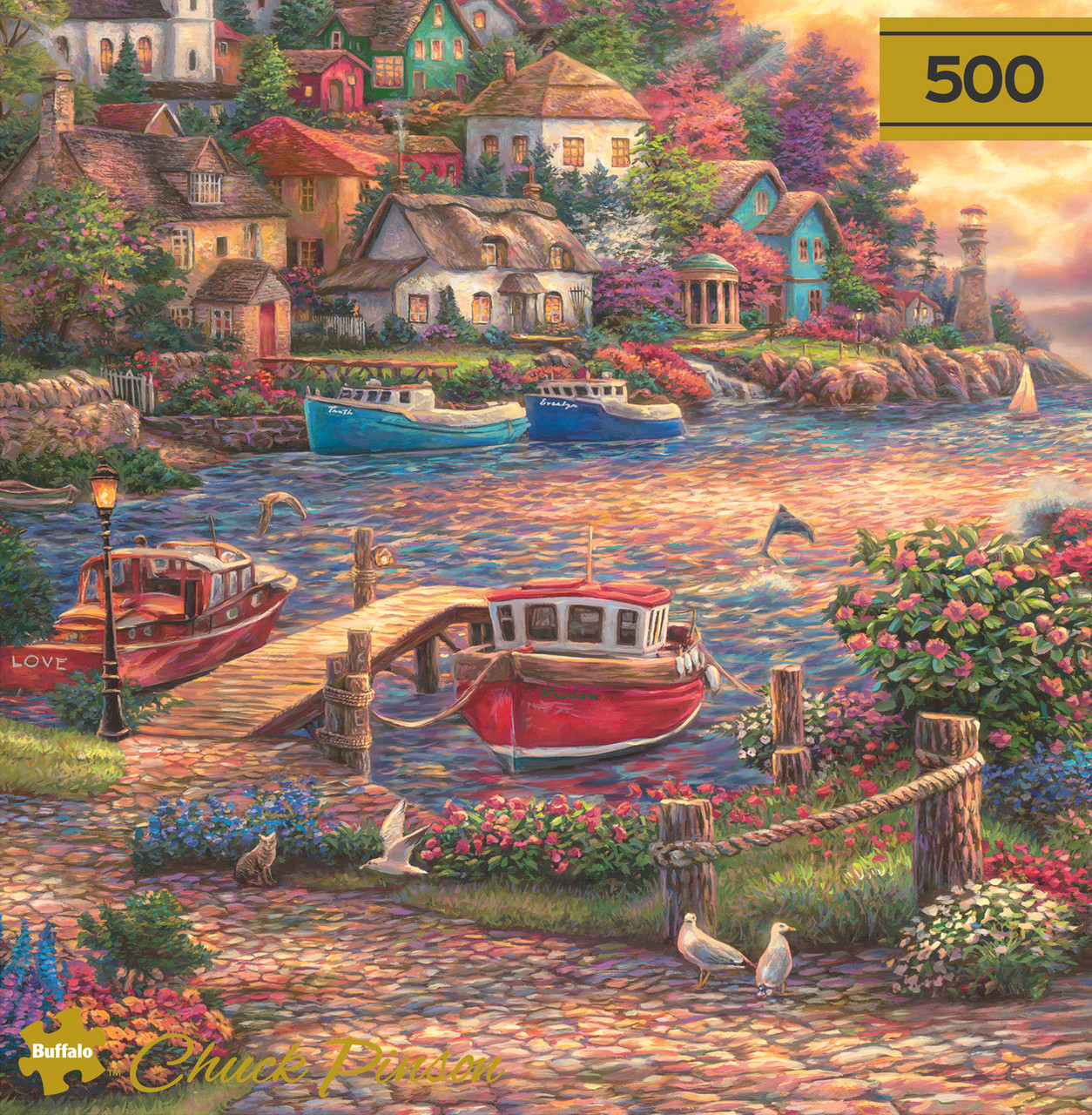 Gold: Chuck Pinson - This Side of the Sea 500 Piece Puzzle (Premium Giftable Gold Box)