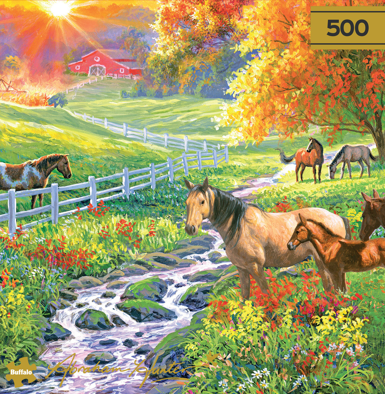 Gold: September Pasture 500 Piece Puzzle (Premium Giftable Gold Box)