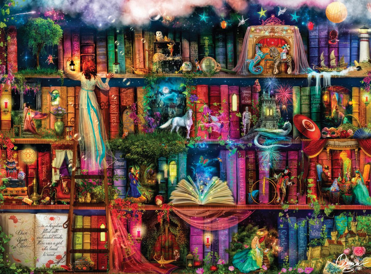 Aimee Stewart:  Treasure Hunt Bookshelf 1000 Piece Puzzle