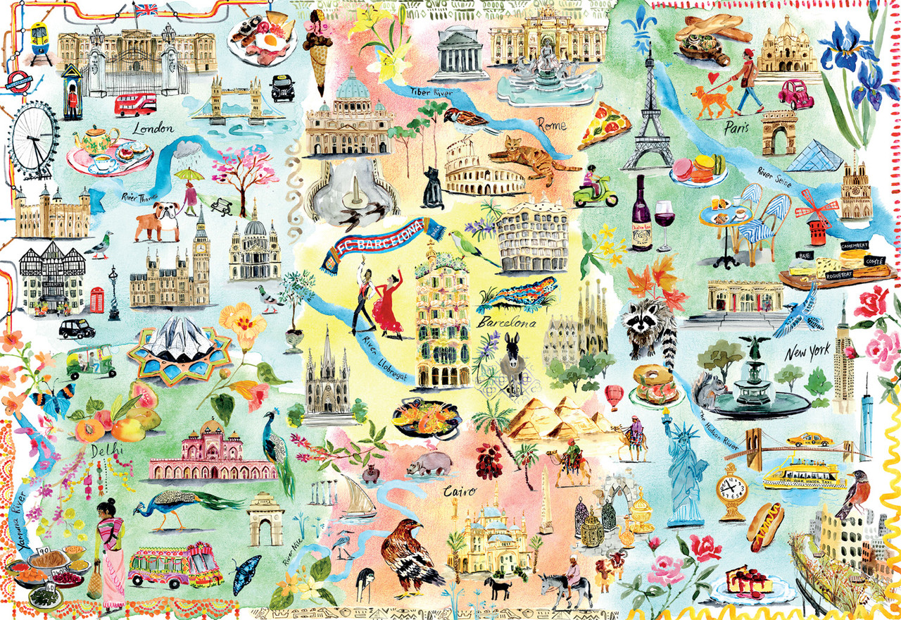 Large City Map 2000 Piece Puzzle