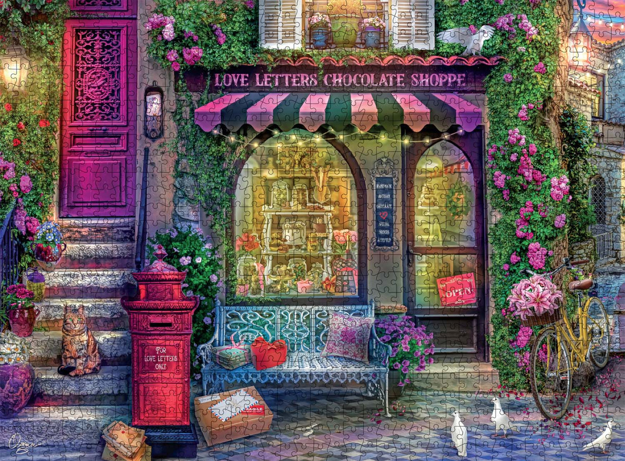 Aimee Stewart:  Love Letters Chocolate Shoppe 1000 Piece Puzzle