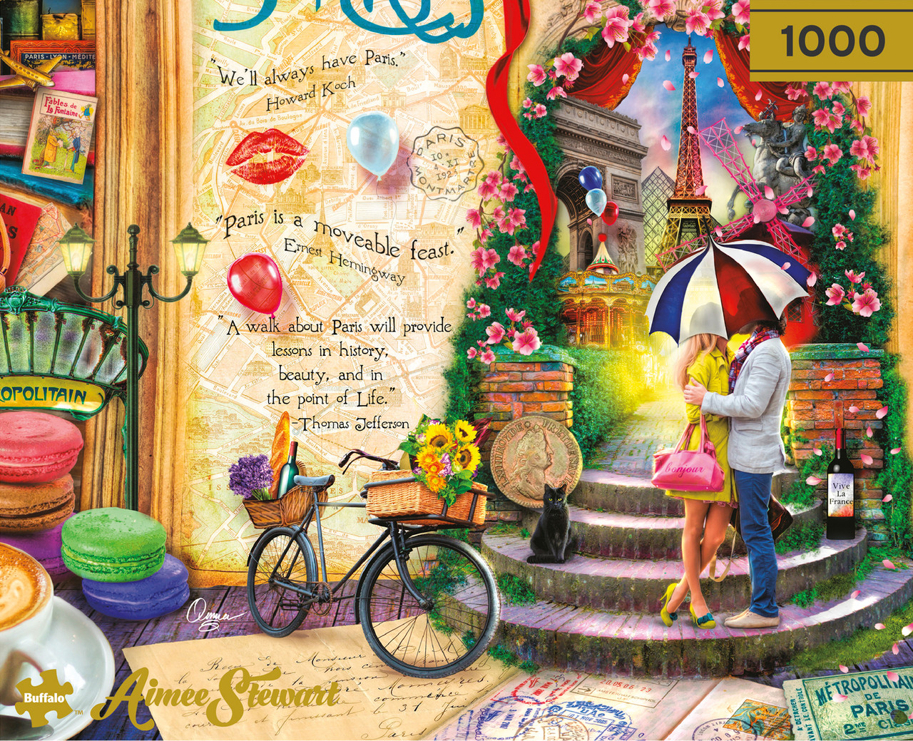 Aimee Stewart Buffalo Gold: Life is an Open Book - Paris 1000 Piece Puzzle