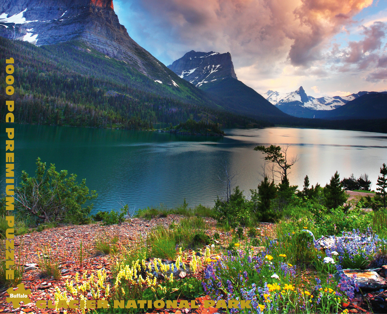 Buffalo Gold: Glacier National Park 1000 Piece Puzzle