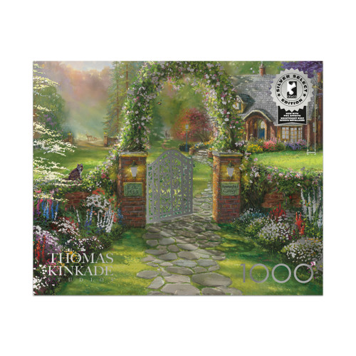 Ceaco Thomas Kinkade Silver Select Hummingbird Cottage 1000 Piece