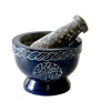 Mortar & Pestle - Blue Soapstone - Tree of Life