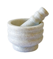 Mortar & Pestle - White Marble Cup
