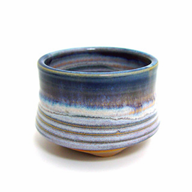 Incense Cup - Blue Rim - Shoyeido