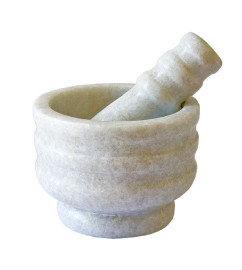 Mortar & Pestle - White Marble Cup