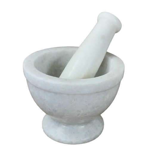 Mortar & Pestle - White Marble (large)