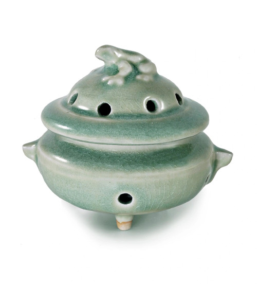 Incense Holder - Celadon Frog