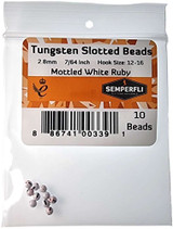 SemperFli Tungsten Slotted Beads 2.8mm Mottled White Ruby