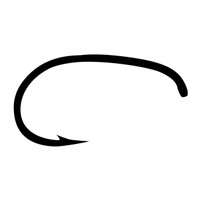 Tiemco TMC2487 curved shrimp and caddis pupa hook diagram