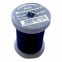 Body Threads Black 170 Den New Hemingway\'s 2.25 Fly Tying World Threads