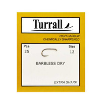 Barbless Dry Fly Hooks New Turrall 3.99 Fly Tying World Hooks & Tubes
