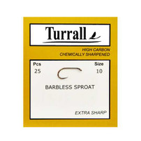 Barbless Sproat Wet Fly Hooks New Turrall 3.25 Fly Tying World Hooks & Tubes