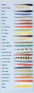 Cock Hackles Select (Dry Fly or smaller flys) New Turrall 2.5 Fly Tying World Fly Tying Materials