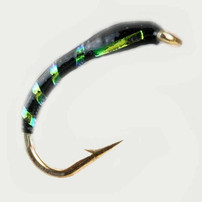 Black/Pearl Holo Epoxy Buzzers New Turrall 1.15 Fly Tying World Fly Fishing Tackle