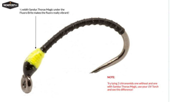 Sandys Thorax Magic Colour Enhancing Tape New Semperfli 0.65 Fly Tying World Fly Tying Materials