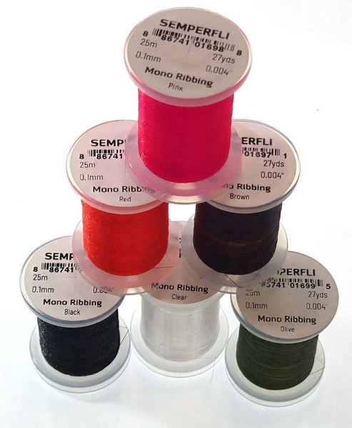 Mono Ribbing 0.2mm New Semperfli 3 Fly Tying World Fly Tying Materials