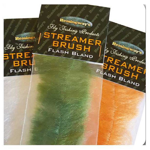 Streamer Brush Flash Blend New Hemingway's 3.99 Fly Tying World Body Material's