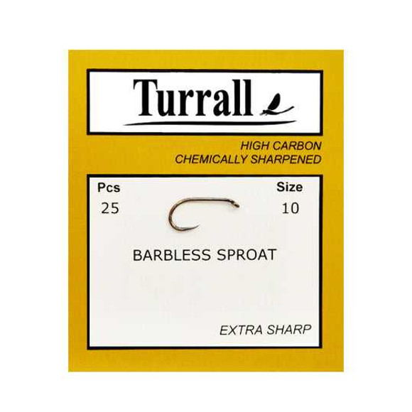 Barbless Sproat Wet Fly Hooks New Turrall 3.25 Fly Tying World Hooks & Tubes