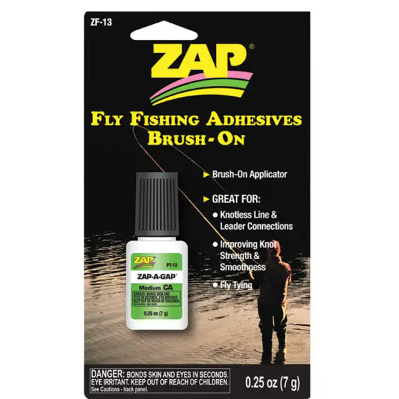 ZAP Brush On CA Glue New Zap 5.99 Fly Tying World Glue, UV Resin, Varnish