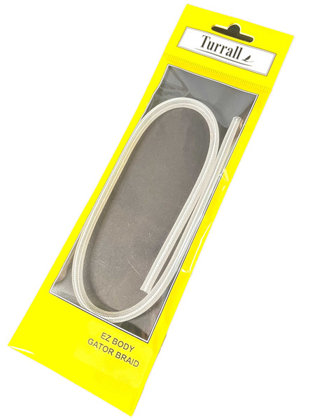Ez Body Gator Braid White New Turrall 3.39 Fly Tying World Fly Tying Materials