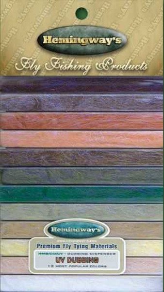 Hemingways Dubbing Dispenser UV Dubbing New Hemingway's 18.7 Fly Tying World Fly Tying Materials