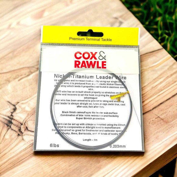 Nickel-Titanium Leader Wire New Cox & Rawle 12 Fly Tying World Fly Fishing Tackle