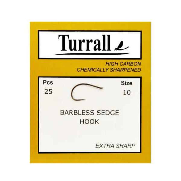 Barbless Sedge Hooks New Turrall 4.5 Fly Tying World Hooks & Tubes