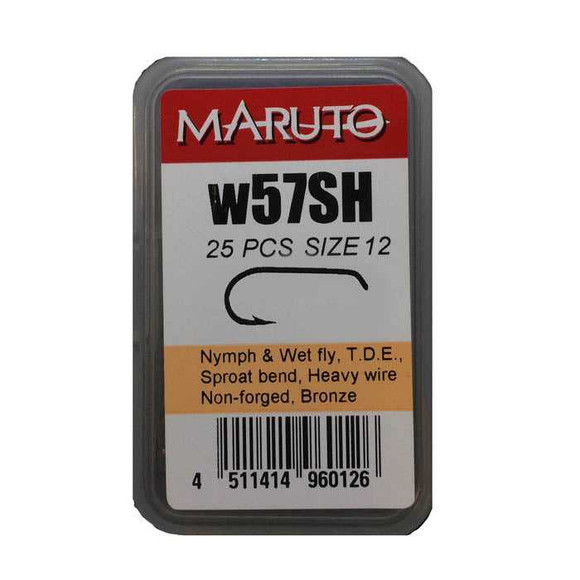 Maruto W57SH Nymph & Wet Fly New Maruto Hooks 2.99 Fly Tying World Hooks & Tubes