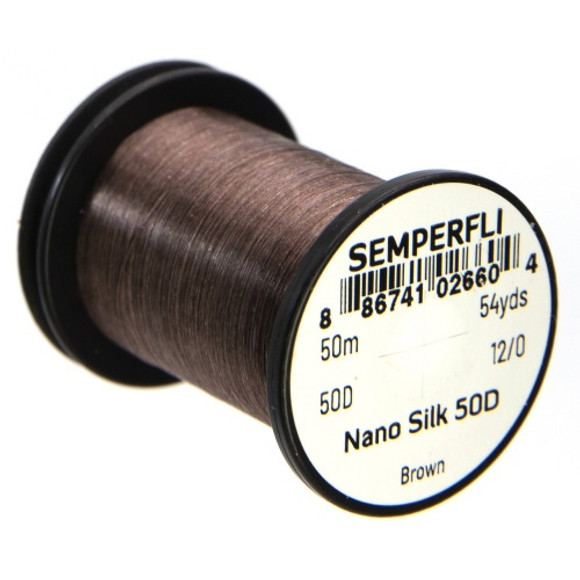 Semperfli Nano Silk 50D 12/0 886741026604Brown Semperfli Nano Silk 50D 12/0 886741026604Brown
