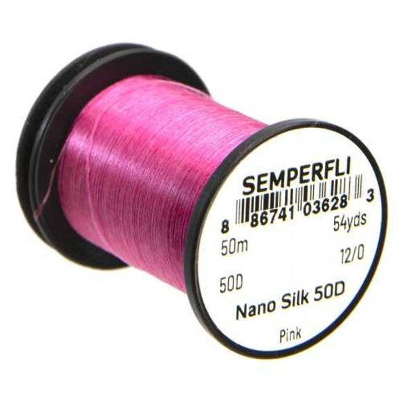 Nano Silk 50D 12/0 Pink New Semperfli 3.75 Fly Tying World Threads